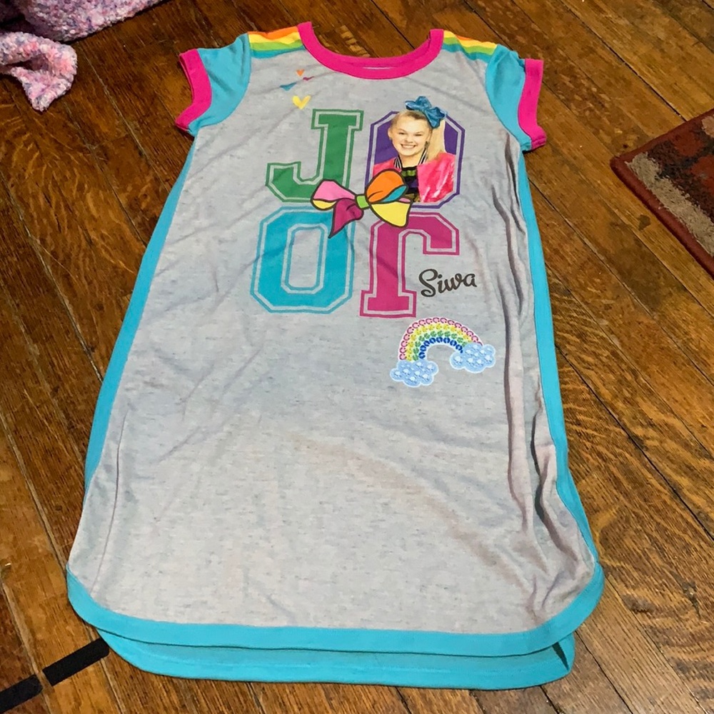 The size is 10/12 the color is rainbow and the brand is Nickelodeon